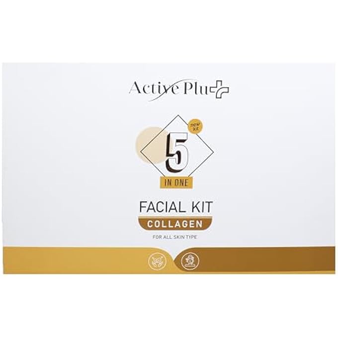 Active Plu+ ACTIVE PLUS 5-IN-1 COLLAGEN FACIAL KIT  ANTI-AGING SKINCARE SET FOR FIRM & YOUTHFUL SKIN  CLEANSER, SCRUB, MASK, TONER & MOISTURIZER  FOR ALL SKIN TYPES - Image 2